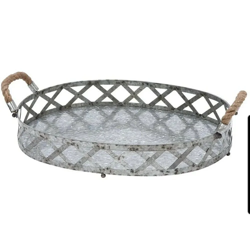 Sighwarth Metal Galvanized Vanity Serving Tray NWT